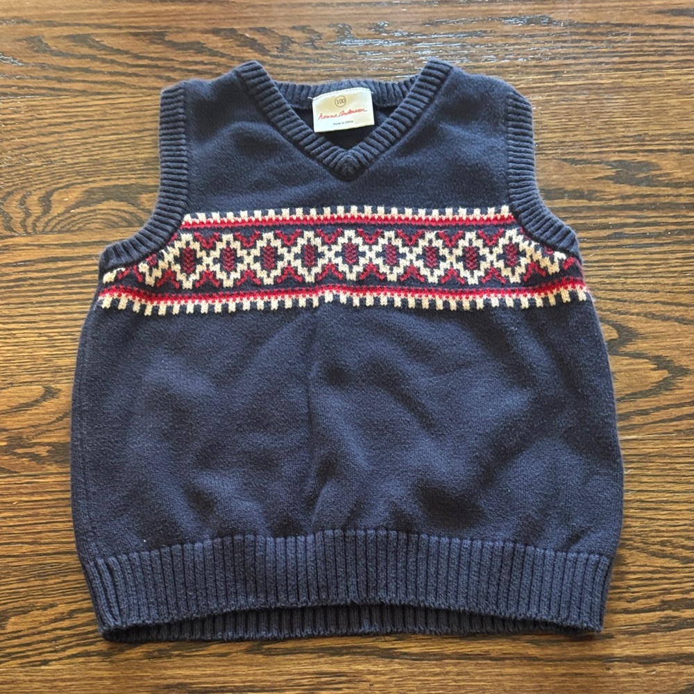 Hanna Andersson Fair Isle Sweatervest, size 100 cm (4)